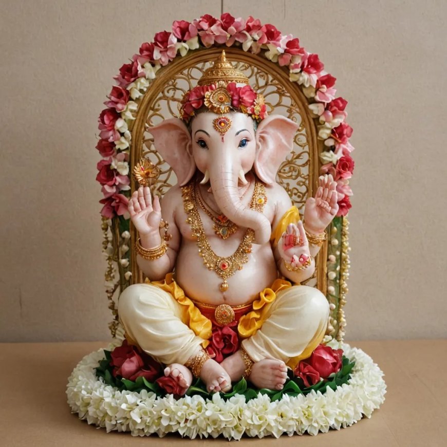 Ganpati Flower Decoration: 20+ Ideas for Ganpati Decoration at Home