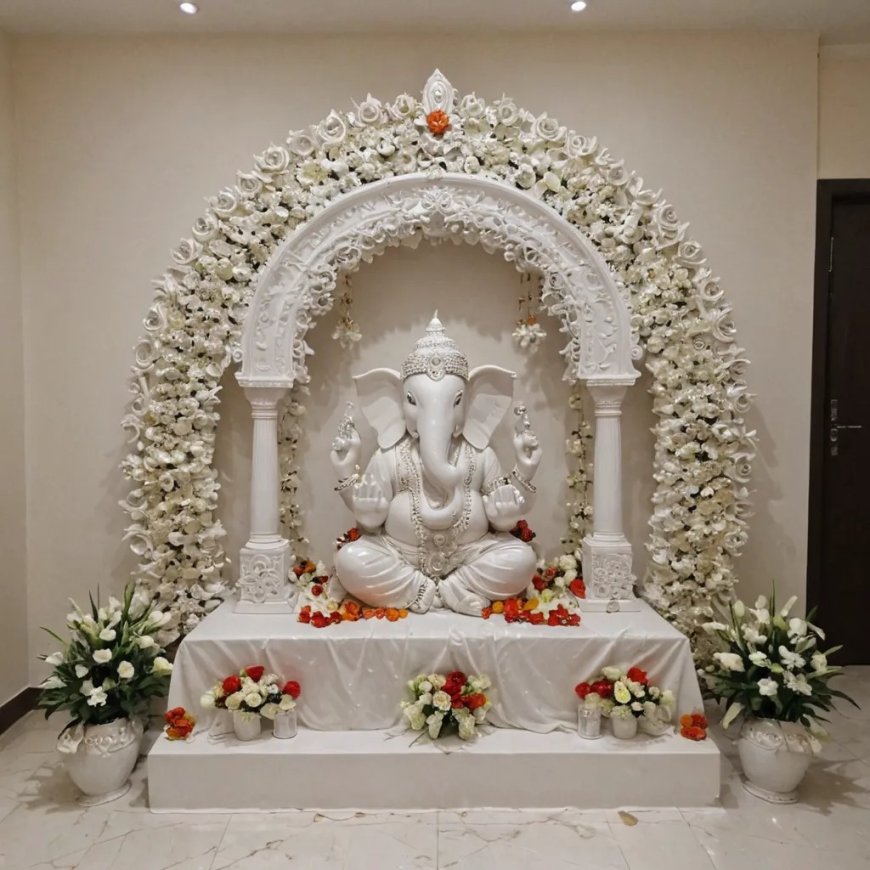 Ganpati Flower Decoration: 20+ Ideas for Ganpati Decoration at Home