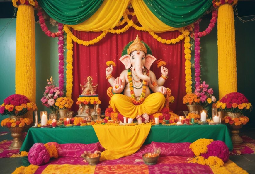 Ganpati Flower Decoration: 20+ Ideas for Ganpati Decoration at Home