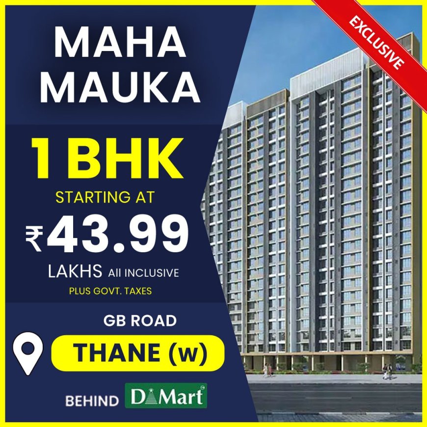 Maha Mauka 1 BHK Started at Just 43.99 Lakhs at Thane