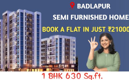 1 BHK Fats Near Badlapur Station New Constraction
