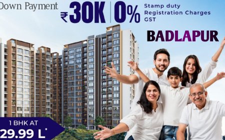 स्टेशन से वॉकिंग डिस्टेंस पे Chikloli  railway station | 1 And 2 BHK Flat in Badlapur near Railway Station