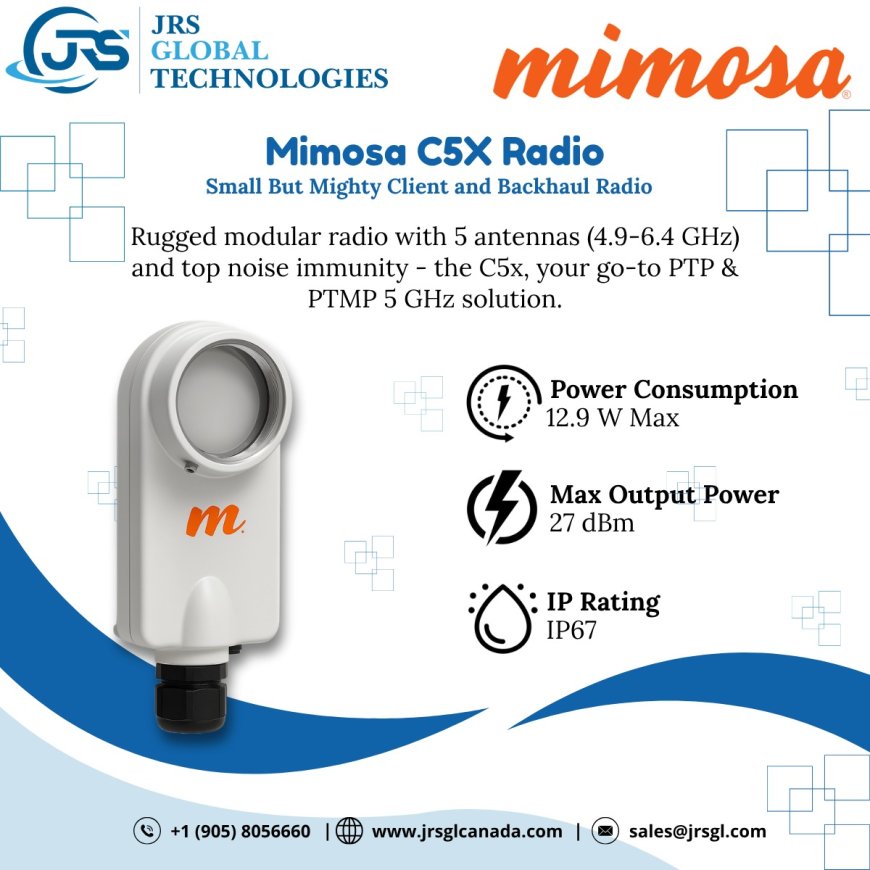 Mimosa C5x 1P67 from JRS Global Technologies: Durable Wireless Connectivity for Canadian Networks