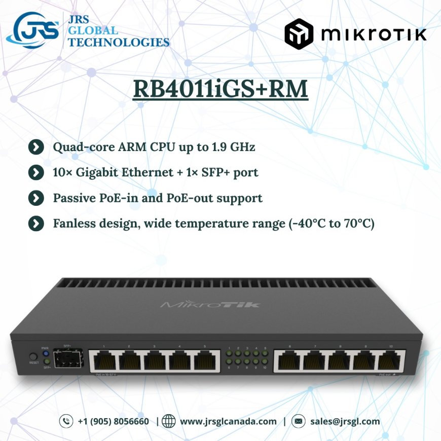 RB4011iGS+RM – High Performance 10G Router for Professional Network Environments