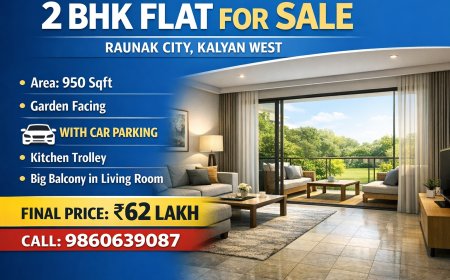 2 BHK Flat for Sale in Raunak City Kalyan West | 950 Sqft Garden Facing | ₹62 Lakh
