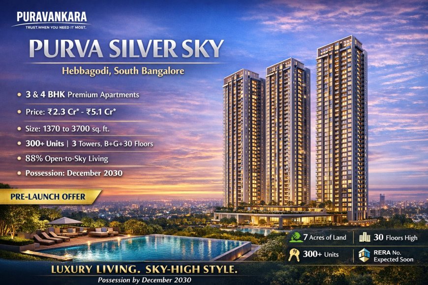 New Launch: Purva Silver Sky Apartments in South Bangalore | 3 & 4 BHK