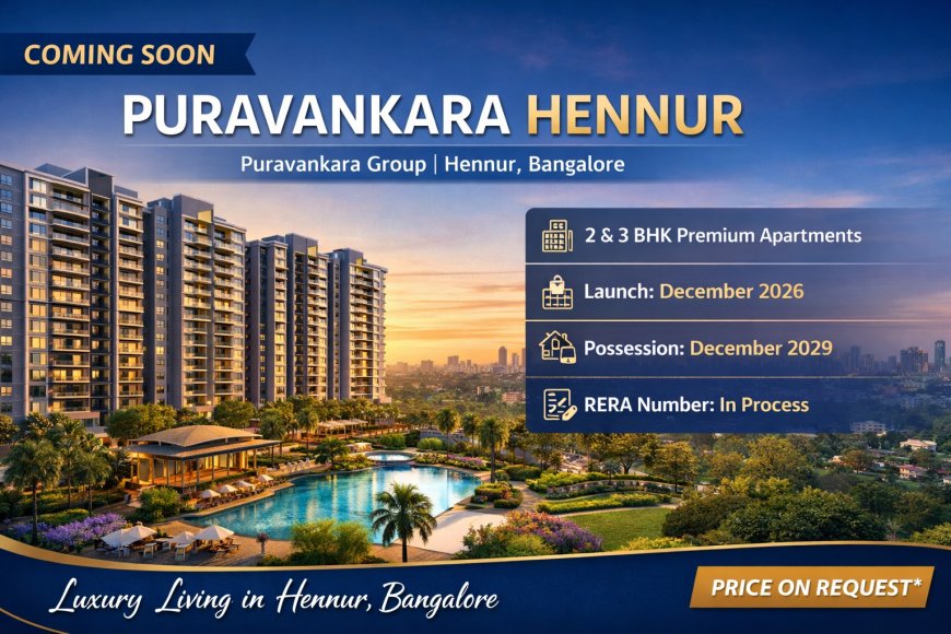 Upcoming Puravankara Hennur Apartments – Explore Modern Living in Bangalore