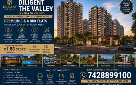 Diligent The Valley Noida Extension – 3 & 4 BHK Flats Price, Location & Amenities