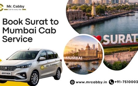 Book Surat to Mumbai Cab Options for One-Way and Round Trips