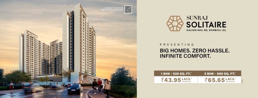 Sunraj Solitaire – Modern Living in Dombivli East with Strong Growth Potential