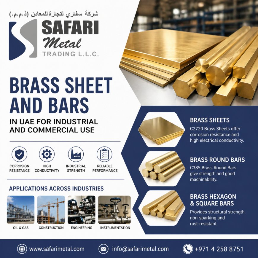 Brass Sheet and Bars in UAE for Industrial and Commercial Use