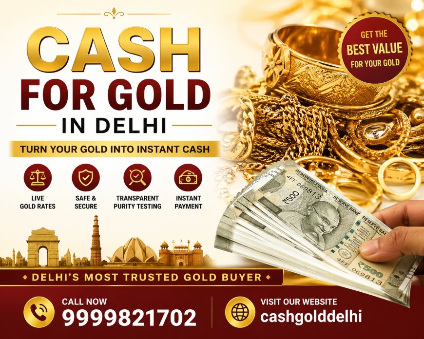 Who Offers Instant Cash for Gold in Delhi Near Me?