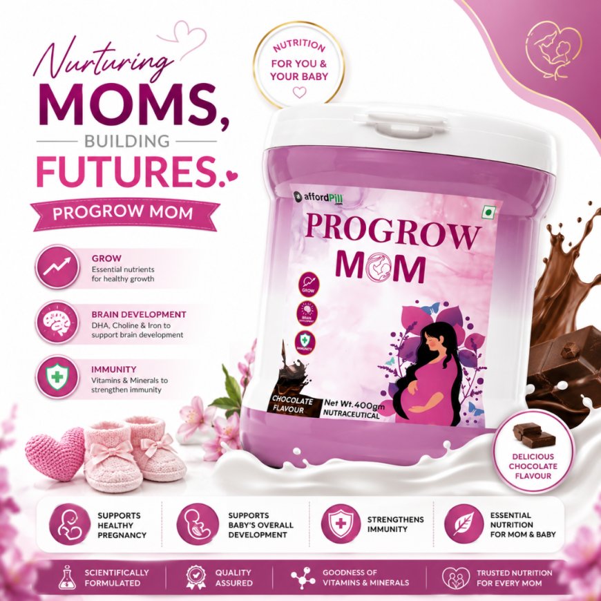 Progrow Mom Chocolate Flavour Benefits for Immunity & Brain Health