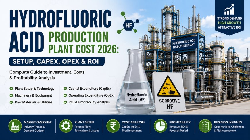 Hydrofluoric Acid Production Plant Cost 2026: Setup, CapEx, OpEx & ROI