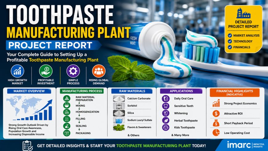 Toothpaste Manufacturing Plant Setup 2026: Detailed Project Report and Investment Cost