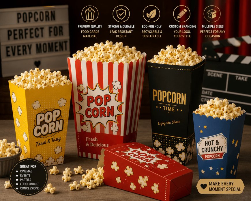 Popcorn Boxes for Events, Cinemas, and Food Businesses