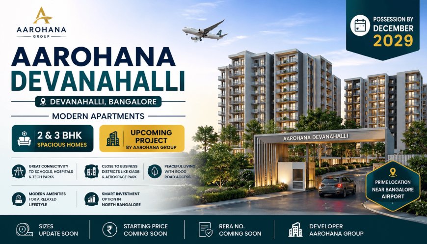 Buy 2 & 3 BHK Apartments at Aarohana Devanahalli, Bangalore