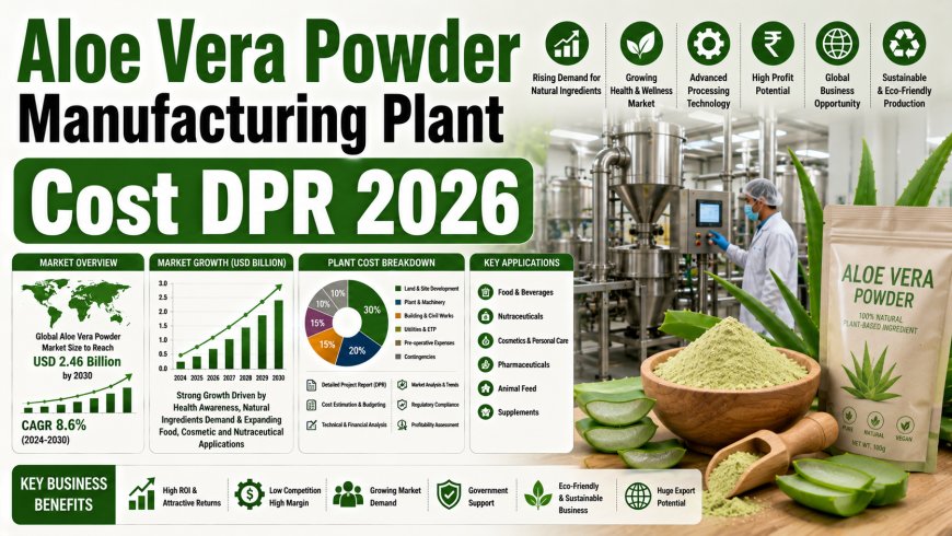 Cost of Setting Up an Aloe Vera Powder Manufacturing Plant & DPR 2026