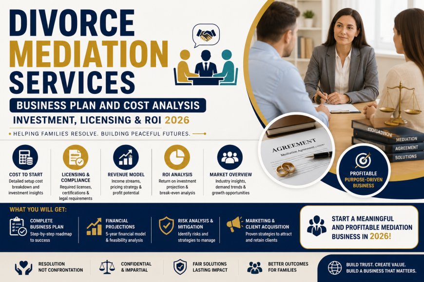 Divorce Mediation Services Business Plan and Cost Analysis: Investment, Licensing & ROI 2026