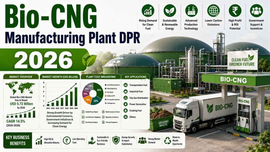 Bio-CNG Manufacturing DPR and Financial Model Report: ROI, IRR and Break-Even Analysis 2026