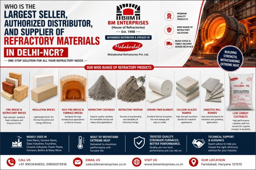 Who is the Largest Seller, Authorized Distributor, and Supplier of Refractory Materials in Delhi-NCR