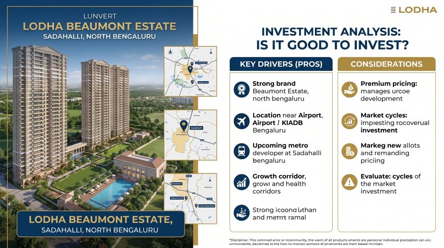Is It Good to Invest in Lodha Beaumont Estate Sadahalli?