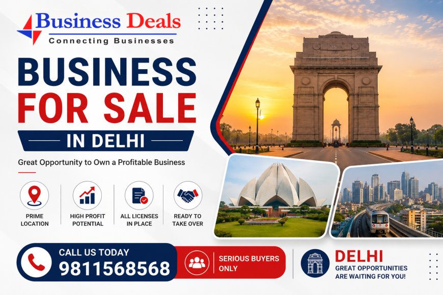 Business for Sale in Delhi: Complete Guide to Finding the Right Investment Opportunity