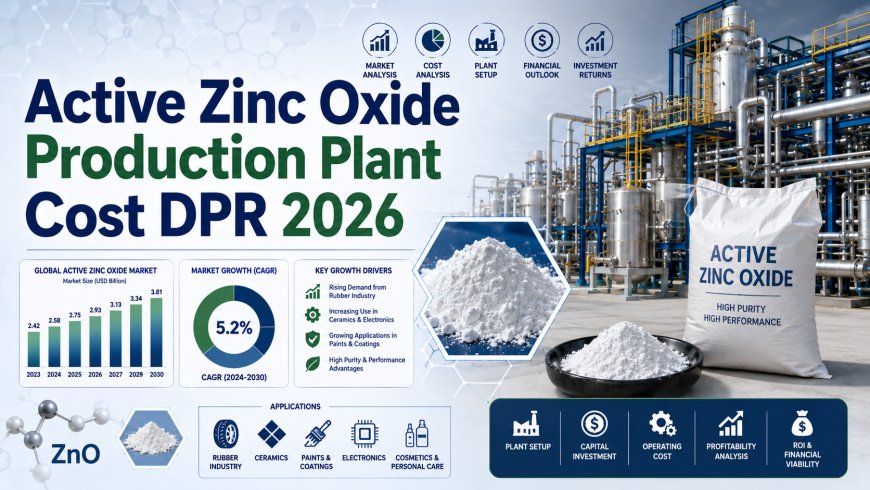 Setting Up an Active Zinc Oxide Production Plant 2026 DPR: Machinery & Investment Guide