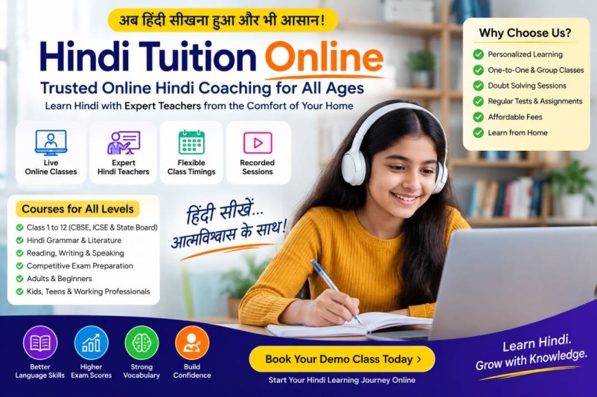 Hindi Tuition Online with Affordable Monthly Fees