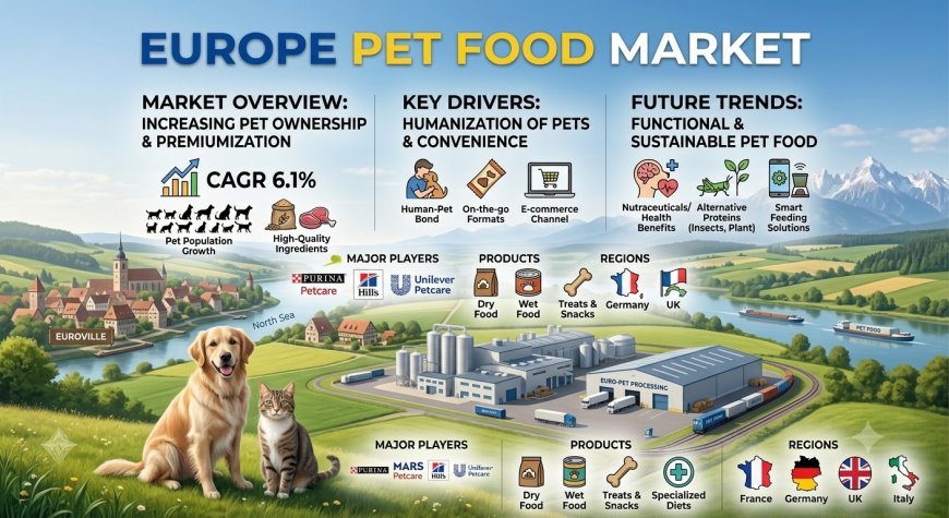 Europe Pet Food Market Projected to Reach USD 63.29 Billion by 2034