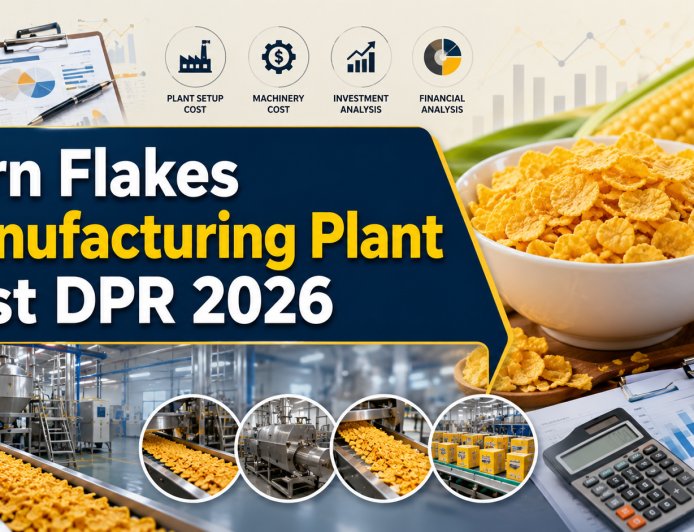 How Much Investment Required for Corn Flakes Manufacturing Plant Cost 2026: CapEx/OpEx & Profitability