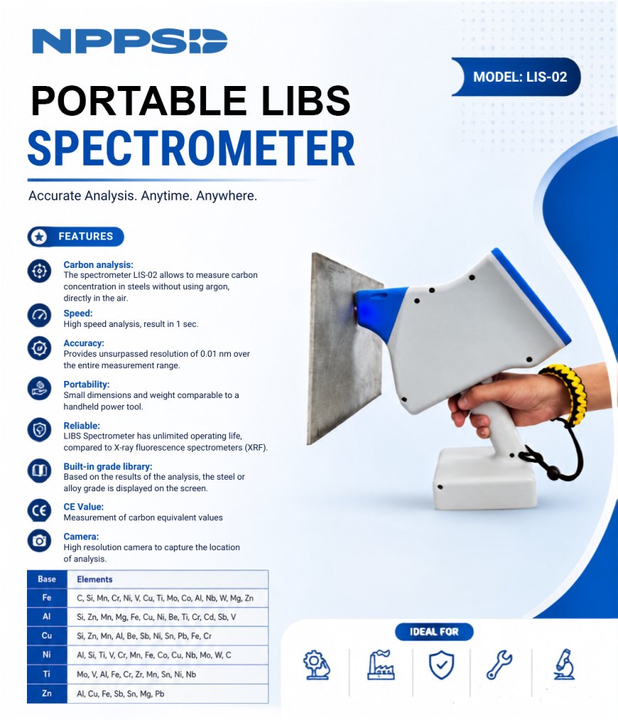 Portable LIBS Spectrometer LIS-02, Carbon detection spectrometer