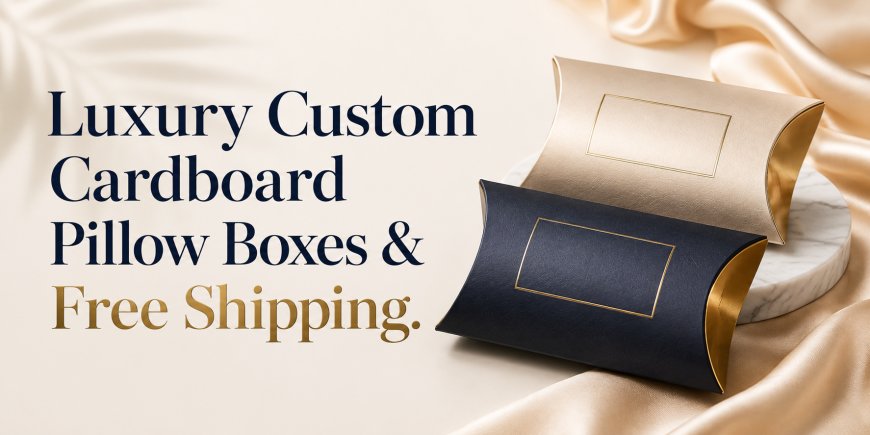 Luxury Custom Cardboard Pillow Boxes & Free Shipping