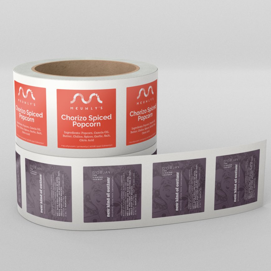Custom Square Roll Labels for Simple Brand Packaging