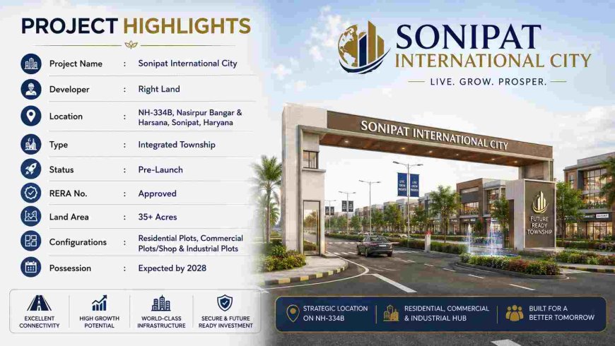 Residential, Commercial & Industrial Plots in Sonipat International City