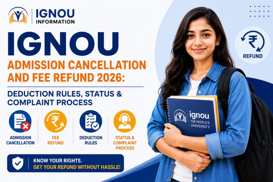 IGNOU Admission Cancellation & Fee Refund 2026: Complete Guide
