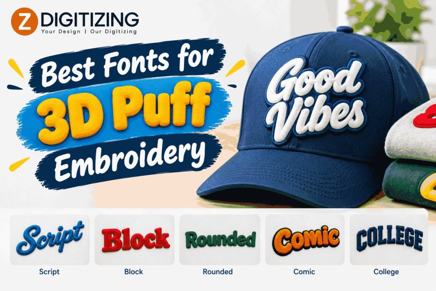 Best Fonts for 3D Puff Embroidery