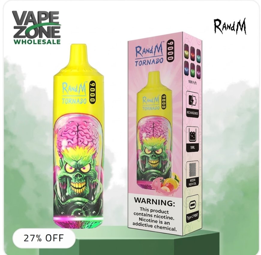 R and M Tornado 9000 Box of 10 – Wholesale Bulk Vape | VapeZoneWholesale
