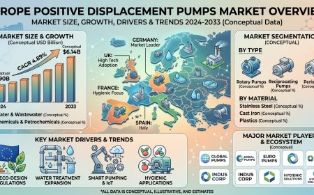 Europe Positive Displacement Pumps Market 2026 | Worth USD 6.3 Billion by 2034