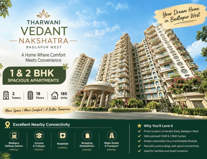 Tharwani Vedant Nakshatra Badlapur West | Flats