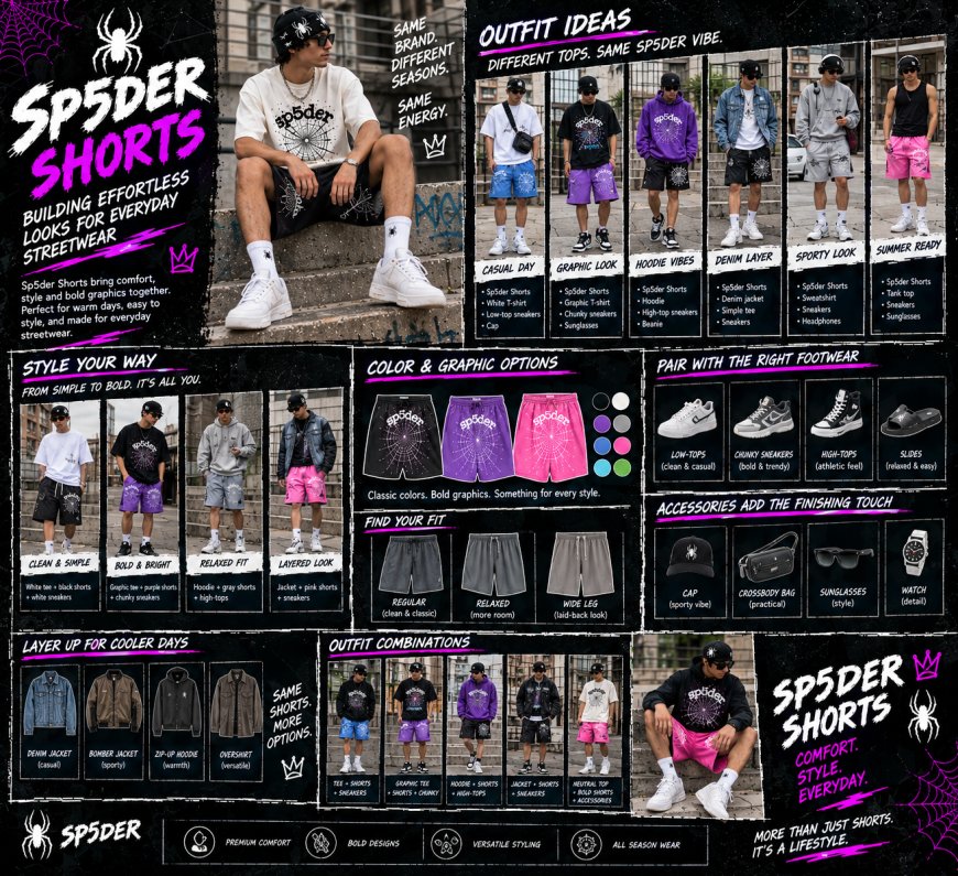 Sp5der Shorts: Building Effortless Looks for Everyday Streetwear