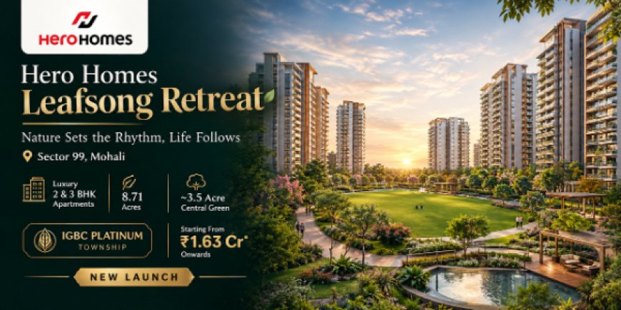Hero Homes Leafsong Retreat Mohali: Exploring Its Homes, Amenities and Features