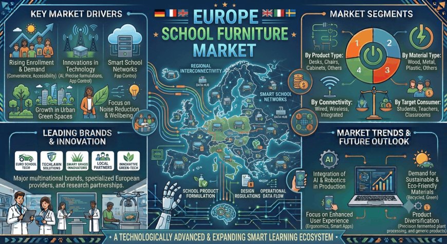 Europe School Furniture Market Projected to Reach USD 2,655.2 Million by 2034