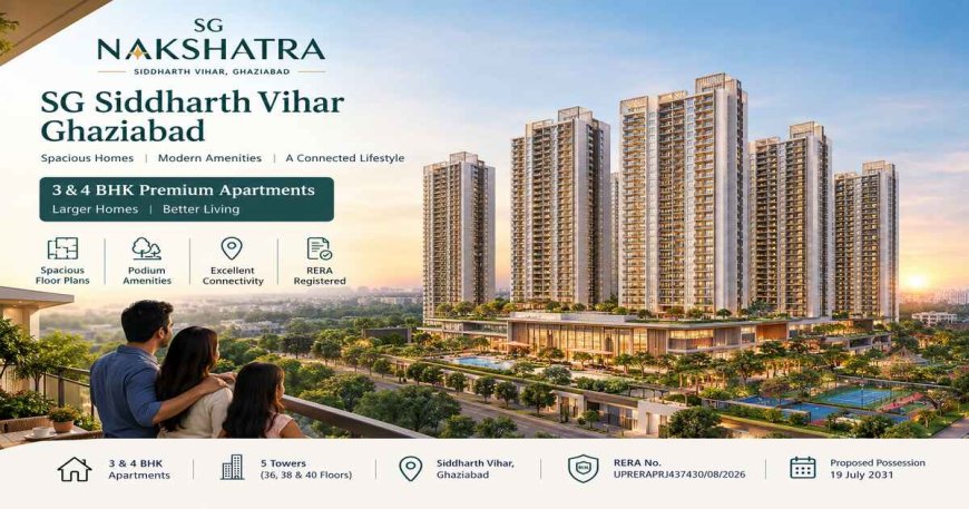 SG Siddharth Vihar Ghaziabad: A Contemporary Home Lifestyle